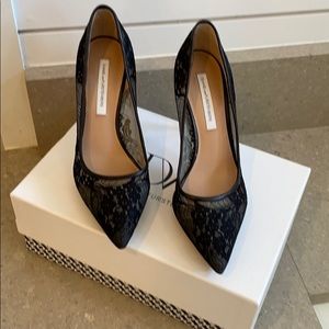Black Lace DVF Heels